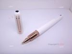 Copy MONTBLANC M Marc Newson White Rollerball Pen Rose Gold Clip